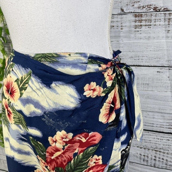 Jones New York Sport Wrap Skirt Plus 18W Hawaiian Tropical Cover Up Sarongs Slim - Picture 8 of 12